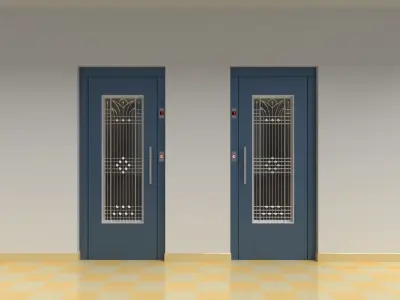 Vintage european elevator - Deco style 3D model