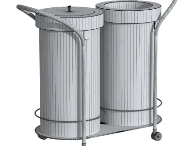 Trash Can Low-poly 3D model