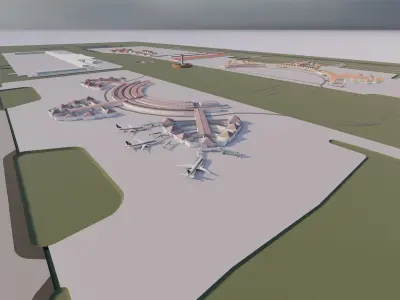 3D Airport-Airport 3D model