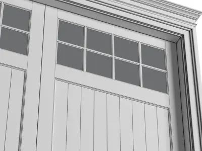 Automatic Classic Modern Garage Doors 3D model