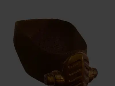 Gas mask helmet 3d model scifi Low-poly  Low-poly 3D model 456