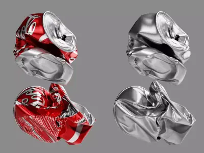 Crushed Soda Can 06 3D model