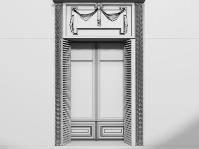 Paris Window Facade Design 3D model
