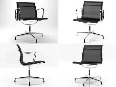 Aluminium chairs 106 108 3D model