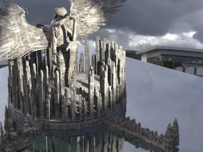 Angel Walled City kit bash 3D model