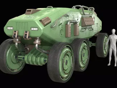 Mars Rover-1-All Colors 3D Model Pack