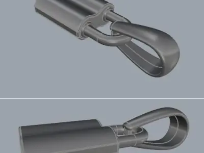 Dainty Lock Pendant 3D print model