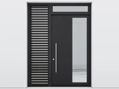 Aluminium door 185 3D model
