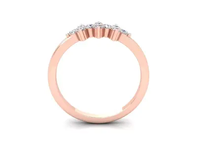 Light Weight Engagement Ring 3d Model and Render  3D print model