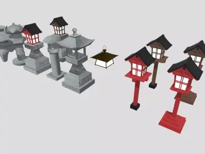Tourou-Ancient Japanese lighting- 3D model