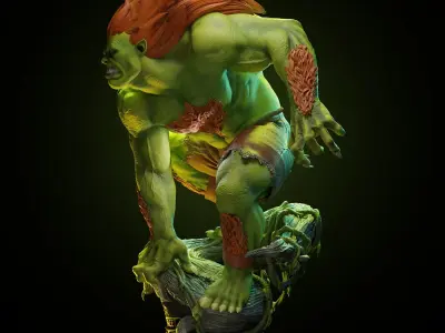 Blanka Street fighter statue  3D print model
