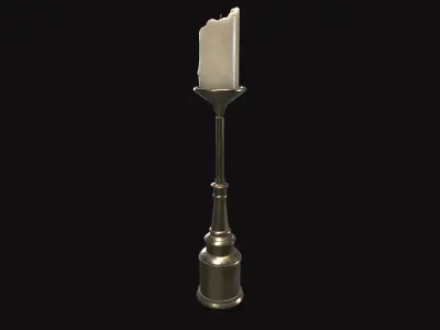 Medieval Candle V01 Low-poly 3D model