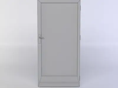 White door Low-poly 3D model order