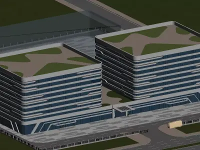 Modern Office Building 3D model