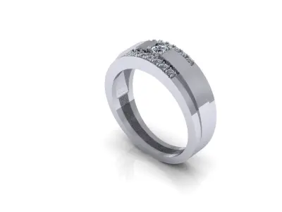 man ring with enamel and diamonds 601 3D print model 3D print model purchase