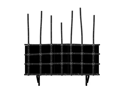 Scaffold v2 001 Low-poly 3D model