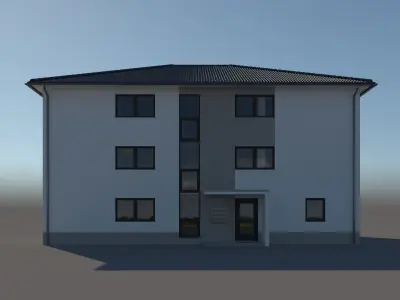 Apartment Building 001 3D model