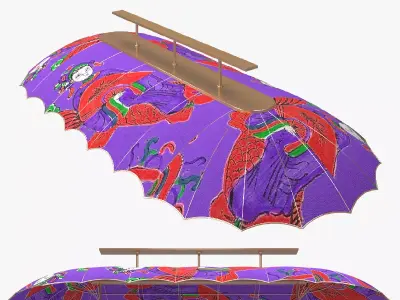 PARASOL LAMP 02 Low-poly 3D model