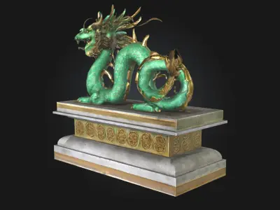 Eternal Serpent Sculpture  Symbol of Infinity and Ancient Power 3D model