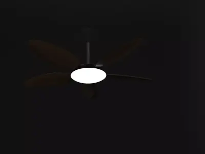 Modern wood ceiling fan 3D model