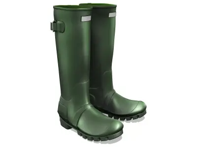 Wellington Boots Low-poly 3D model
