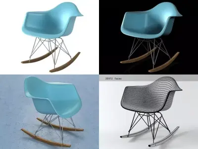 Eames Plastic Armchair RAR 3D model