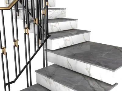 Stair Modern Art Deco style 3D model