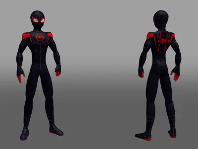 Spectacular Spider - Man Into The Spider Verse Low-poly 3D model