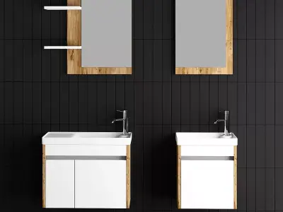 Modern Slim Bathroom Furniture  3D model