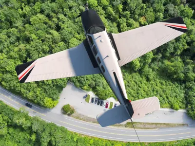  Big Advertising Air Banner with Beechcraft Bonanza Plane 