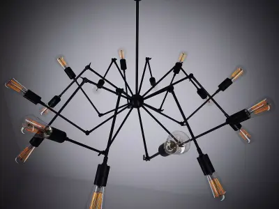 Lamp spider chandelier 3D model
