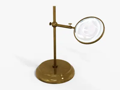 Victorian Lamp And Light Focus Low-poly 3D model