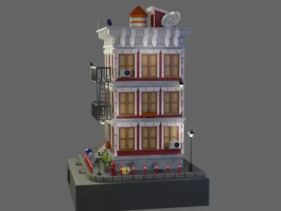 The concept of an animated house Free 3D model