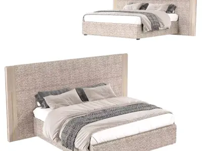 Astra Modern Upholstered Bed 3D model