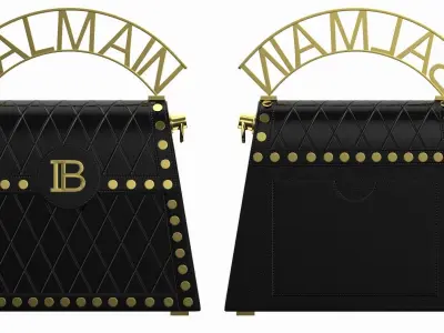 Balmain B Buzz Dynasty Small Bag Black 3D model