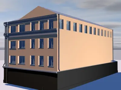 Prison office building 3D model