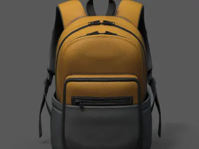 Backpack Camping Generic military combat soldier armor scifi  Low-poly 3D model