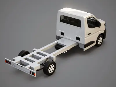  Renault Master 2025 Chassis Cab - Realistic PBR Textured 3D Model 