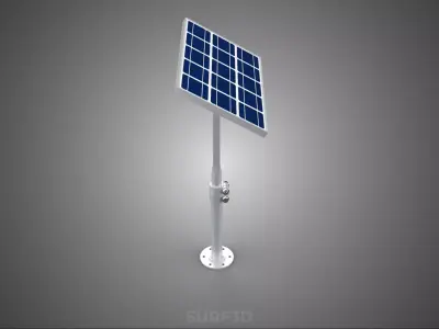 STAND MOUNTED FRAME POLE SOLAR CELL PANEL PV MODULE PHOTOVOLTAIC 3D model