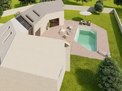 Casa Scene-villa-modern house 3D model 90