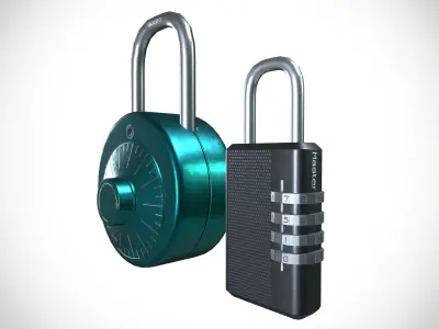 Locks Low-poly 3D model