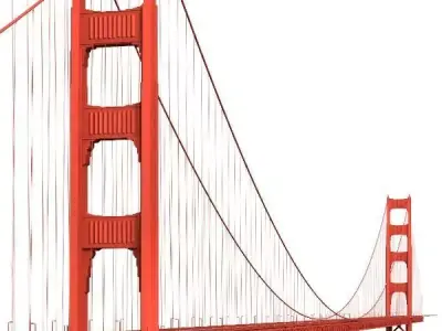 Golden Gate Bridge San Francisco - 3D Building Models 3D model