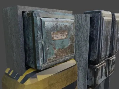 Low-Poly Small Electric station Low-poly 3D model