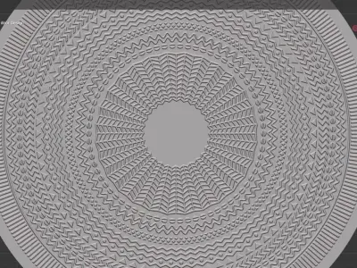 Wooden Door CNC Design african medallion ArtCAM relief  Design 3D print model