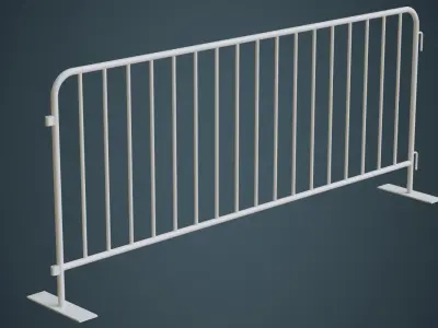 Crowd Barrier 3A Low-poly 3D model