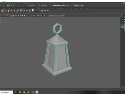  Street lamp cartoon style lowpoly for games Low-poly 3D model