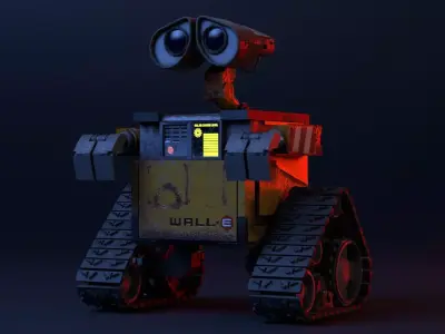 Wall-E wall e robot wallpaper Low-poly 3D model