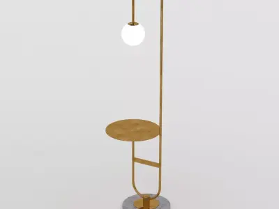 Lampshade With Table Low-poly 3D model