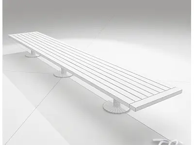 BENCH STEEL BASE 3D model