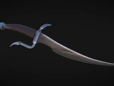 Dagger PBR GameReady sword Low-poly 3D model